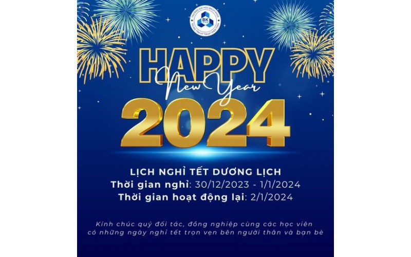 THÔNG BÁO LỊCH NGHỈ TẾT DƯƠNG LỊCH 2024 